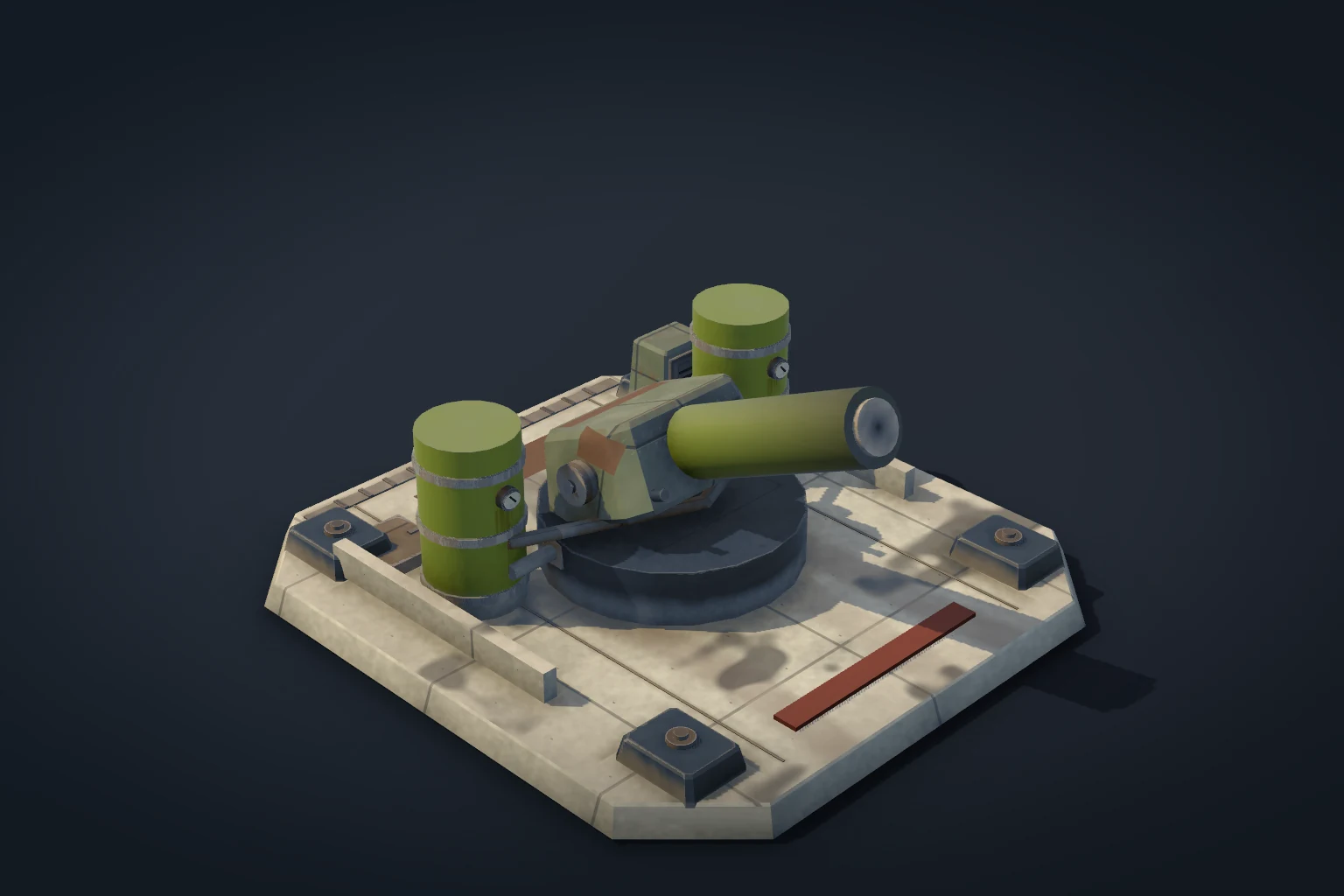 Miasma: detailed in-game defence model with its service equipment