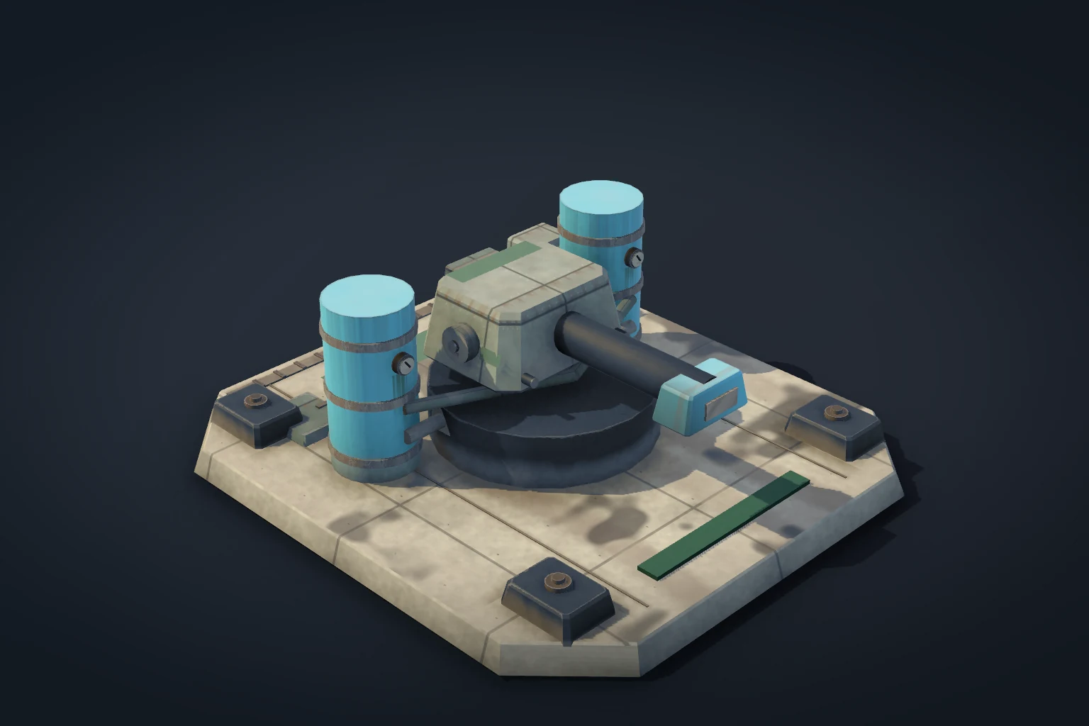 Frostline: detailed in-game defence model with its service equipment