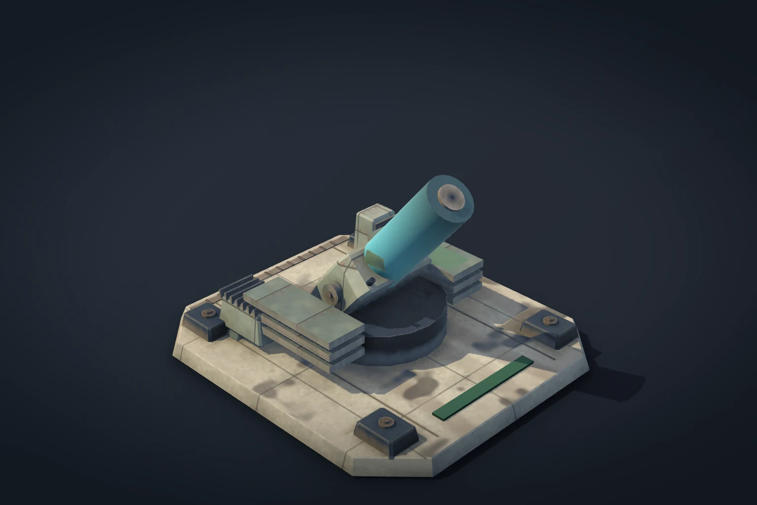 Disruptor: detailed in-game defence model with its service equipment