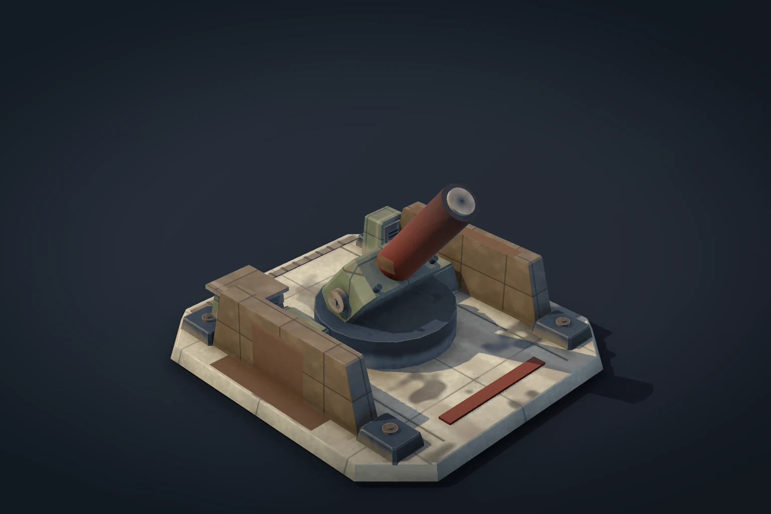Cinder: detailed in-game defence model with its service equipment