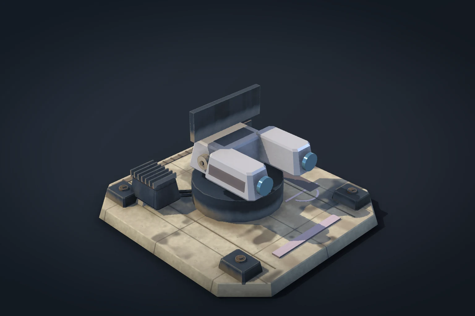 Aegis: detailed in-game defence model with its service equipment