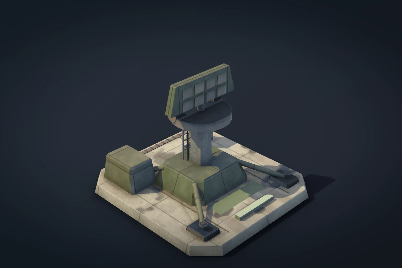 Observation Post: detailed in-game defence model with its service equipment