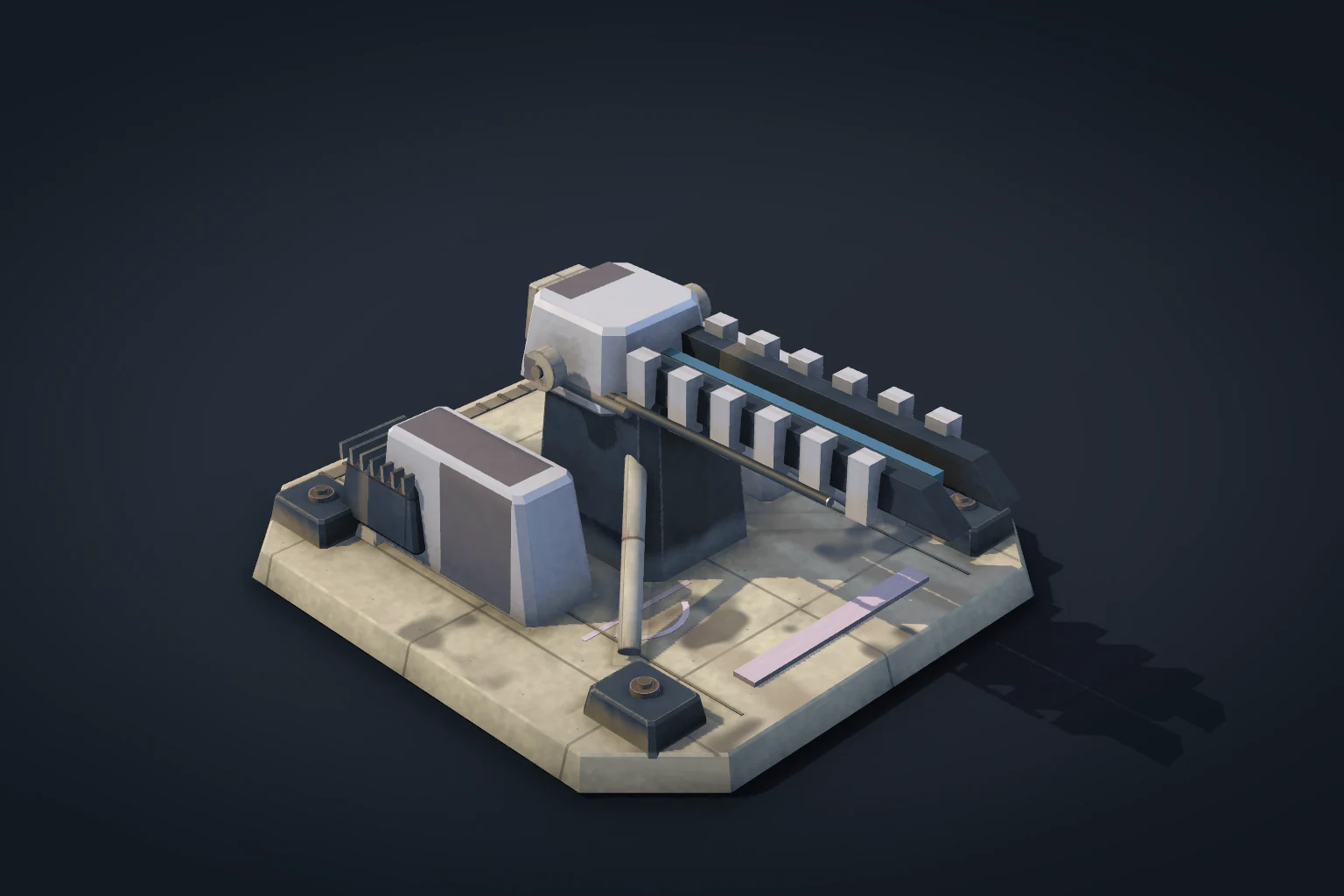 Lance: detailed in-game defence model with its service equipment