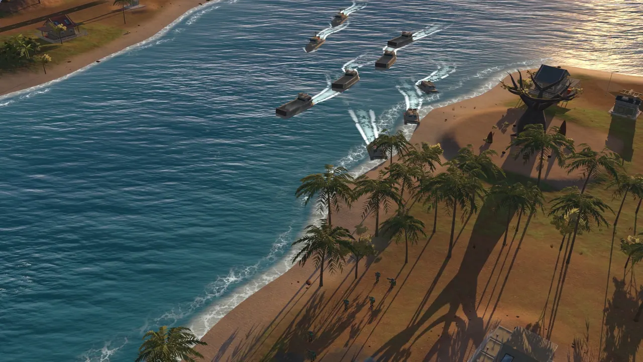 Forces establish a foothold on a coastline in Meridian War